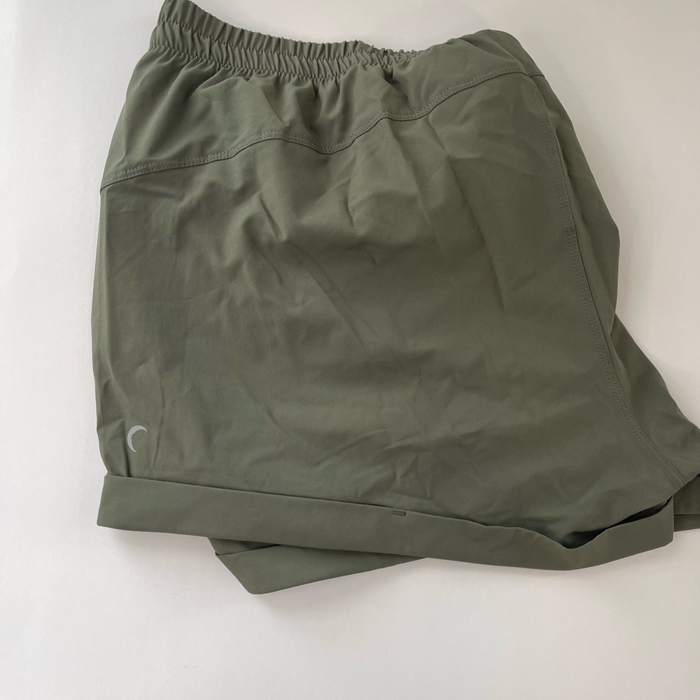 Army Green Zyia Active Shorts Drawstring Pockets Casual Comfort Size 3 XL - Picture 4 of 7
